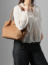 Schoudertas Galat�e Leder Nathan baume Bruin nymphea 3-vue-porte